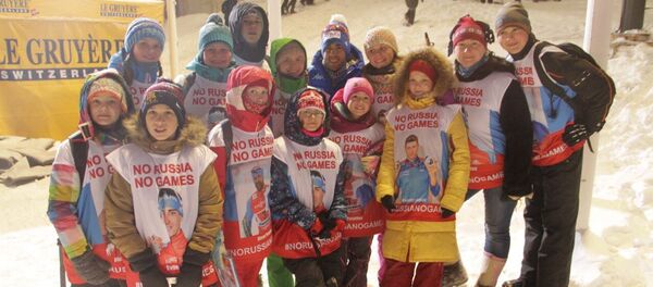 Участники флешмоба #noRussianoGames в Норвегии - Sputnik Таджикистан