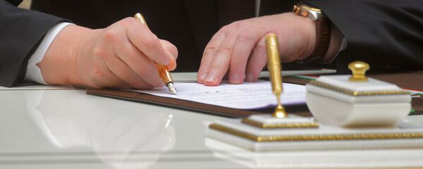 Подписание договора, архивное фото - Sputnik Тоҷикистон