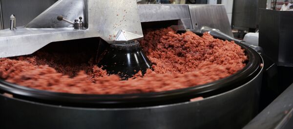 Колбасное производство.Участок фаршесоставления - Sputnik Тоҷикистон