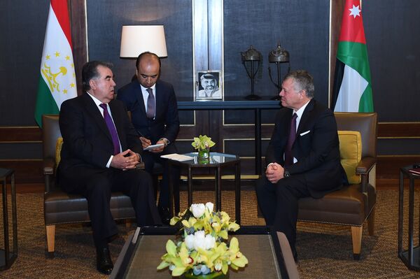 Президент РТ Эмомали Рахмон и король Абдуллах ибн Хусейн, король Иордании - Sputnik Таджикистан