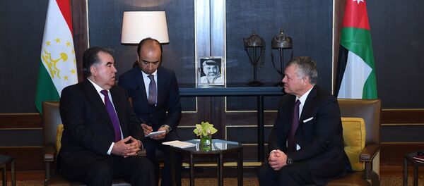 Президент РТ Эмомали Рахмон и король Абдуллах ибн Хусейн, король Иордании - Sputnik Тоҷикистон