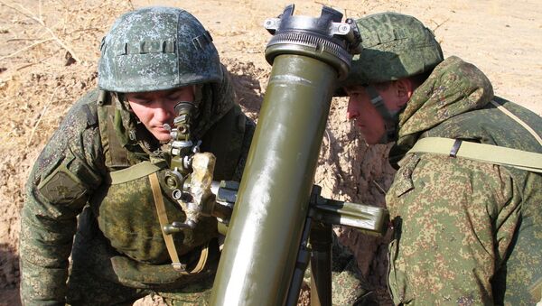Минометчики 201 военной базы оттачивают мастерство на горном полигоне Ляур - Sputnik Таджикистан