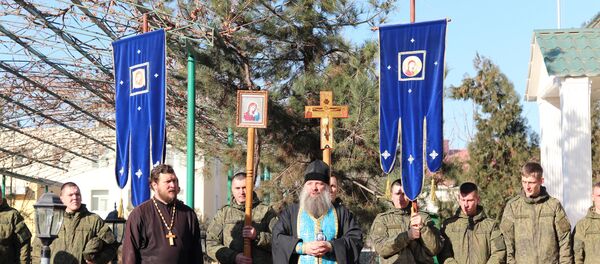 Открытие купели при храме 201 российской военной базы - Sputnik Таджикистан