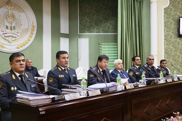 Собрание в МВД Таджикистана по итогам годовой деятельности - Sputnik Тоҷикистон