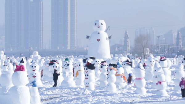 2018 снеговиков в честь нового года слепили в парке китайского Харбина - Sputnik Таджикистан
