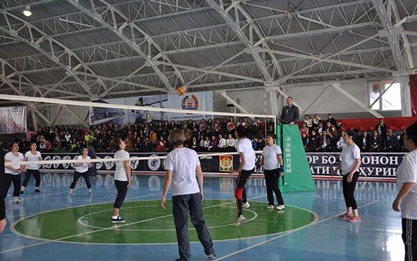Соревнования по волейболу между министерствами в Душанбе - Sputnik Тоҷикистон
