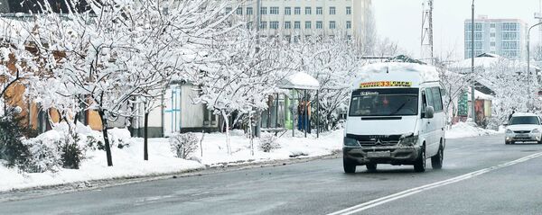 Микроавтобус на улице Душанбе - Sputnik Таджикистан