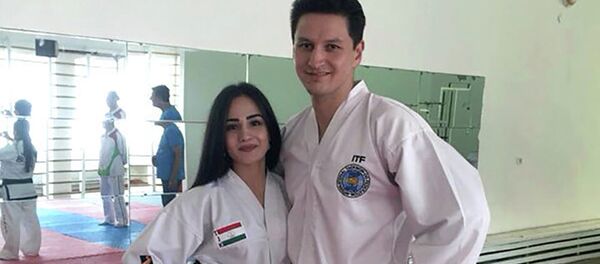 Далер и Сабина Тюряевы известная спортивная пара Таджикистана, архивное фото - Sputnik Таджикистан