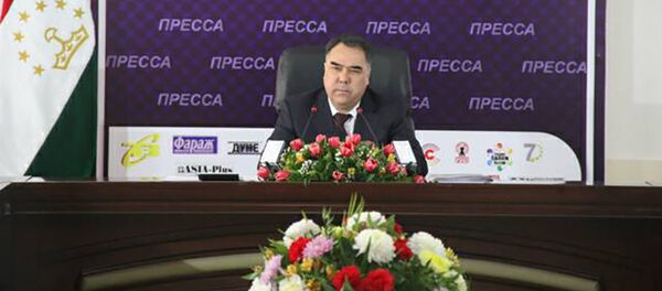 Ахмадзода на пресс-конференции - Sputnik Тоҷикистон