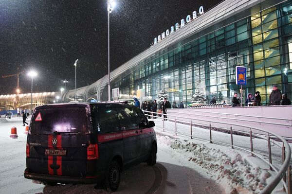 Автомобиль Следственного комитета в аэропорту Домодедово - Sputnik Таджикистан