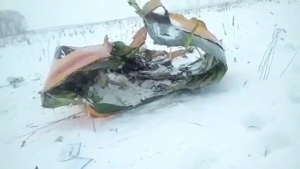 Видео с места падения пассажирского самолета Ан-148 в Подмосковье - Sputnik Тоҷикистон