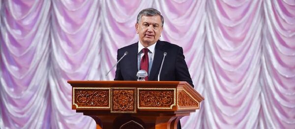 Президент Узбекистана Шавкат Мирзиёев во время визита в Душанбе - Sputnik Тоҷикистон