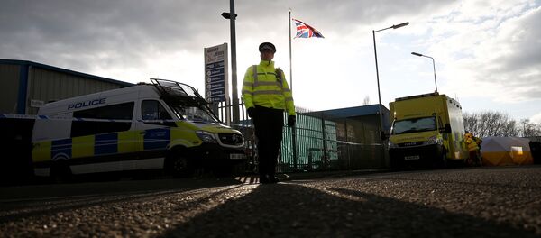 Британский полицейский на месте, где был обнаружен автомобиль Скрипаля - Sputnik Таджикистан