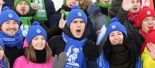 Волонтеры чемпионата мира 2018 по футболу, архивное фото Волонтеры чемпионата мира 2018 по футболу, архивное фото - Sputnik Таджикистан