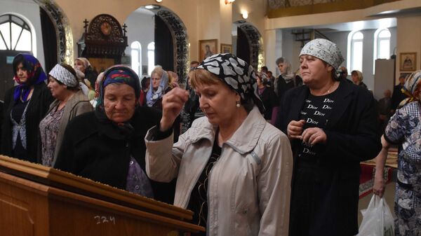 Пасха в Свято-Никольском соборе в Душанбе - Sputnik Таджикистан