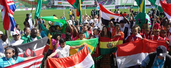 Открытие первого в истории чемпионата мира по футболу среди детей-сирот - Sputnik Таджикистан