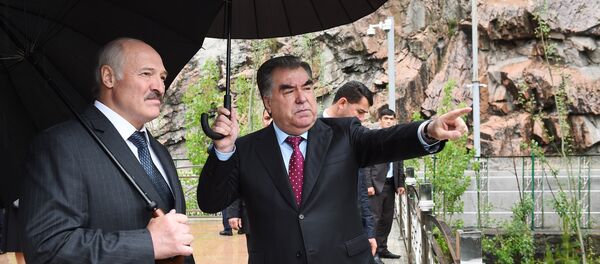 Президент Таджикистана Эмомали Рахмон и глава Беларуси Александр Лукашенко - Sputnik Тоҷикистон