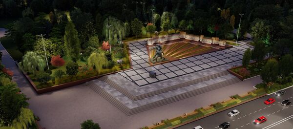 Макет реконструкции мемориального комплекса Мужество - Sputnik Таджикистан