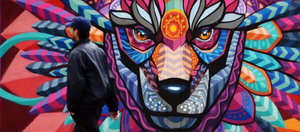 Граффити к ЧМ-2018 по футболу в Москве Граффити к ЧМ-2018 по футболу в Москве - Sputnik Таджикистан