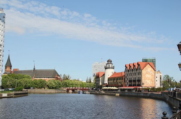 Вид на Кафедральный собор и Рыбную деревню  - Sputnik Таджикистан