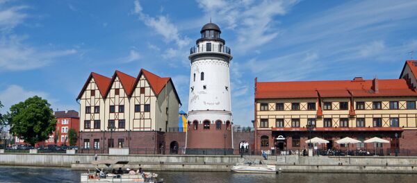 Вид на городской квартал Рыбная деревня в Калининграде  - Sputnik Таджикистан