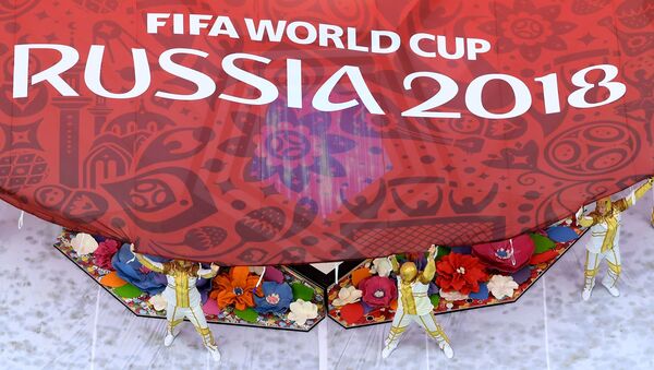 На церемонии открытия чемпионата мира по футболу 2018 на стадионе Лужники - Sputnik Таджикистан