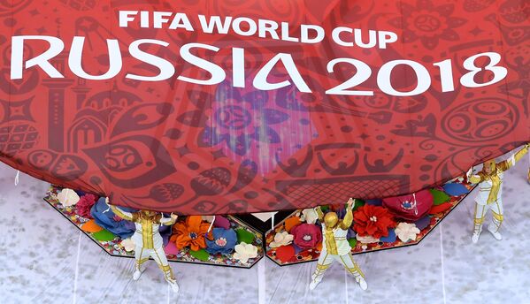 На церемонии открытия чемпионата мира по футболу 2018 на стадионе Лужники - Sputnik Таджикистан