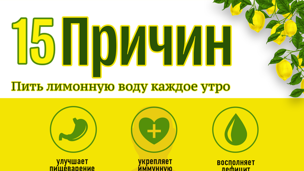 15 причин пить лимонную воду каждое утро - Sputnik Таджикистан