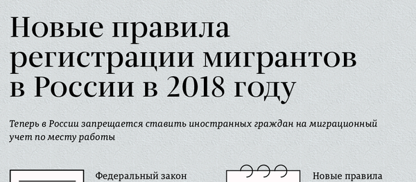 Новые правила регистрации мигрантов в России в 2018 году Новые правила регистрации мигрантов в России в 2018 году - Sputnik Таджикистан