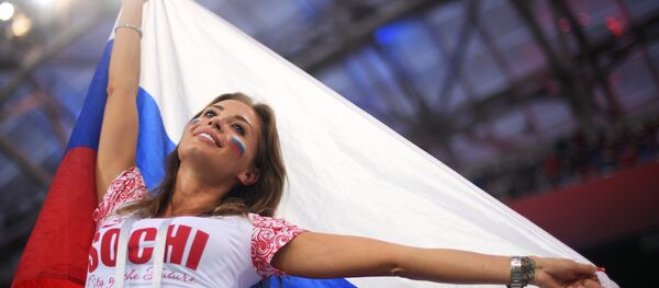 Болельщица сборной России - Sputnik Таджикистан