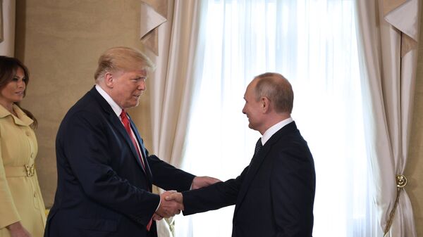Встреча президента РФ Владимира Путина и президента США Дональда Трампа в Хельсинки - Sputnik Таджикистан