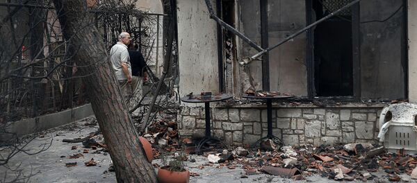 Пожары в Греции - Sputnik Тоҷикистон