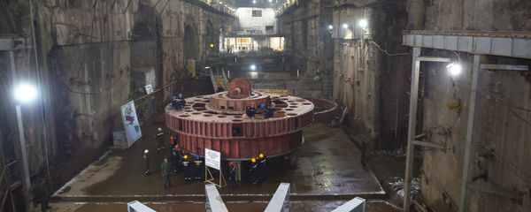 На стройплощадке Рогунской ГЭС  - Sputnik Таджикистан