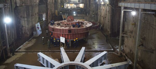 На стройплощадке Рогунской ГЭС  - Sputnik Таджикистан