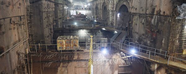 На стройплощадке Рогунской ГЭС  - Sputnik Таджикистан