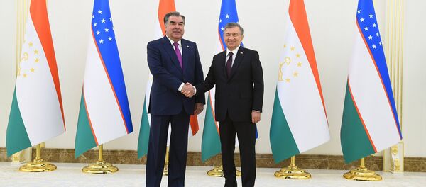 Встреча Эмомали Рахмона с Президентом Республики Узбекистан Шавкатом Мирзиёевым - Sputnik Тоҷикистон