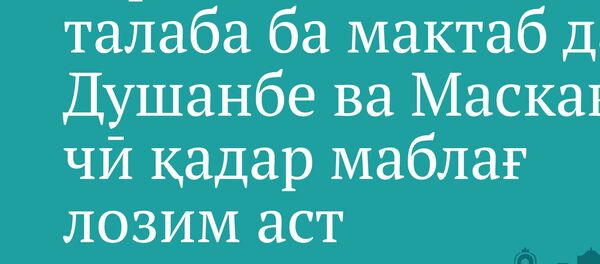 Сколько стоит собрать ребенка в школу Сколько стоит собрать ребенка в школу - Sputnik Тоҷикистон
