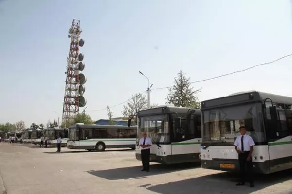 Ҳар як автобус барои ғунҷоиши зиёда аз 100 мусофир пешбинӣ шудааст. Ҳамчунин дар дохили автобус барои маъюбон имконоти мусоиди баромаду фаромад фароҳам омадааст. Ҳар як автобус барои ғунҷоиши зиёда аз 100 мусофир пешбинӣ шудааст. Ҳамчунин дар дохили автобус барои маъюбон имконоти мусоиди баромаду фаромад фароҳам омадааст. - Sputnik Тоҷикистон