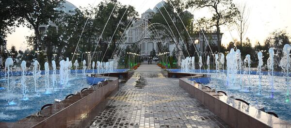 Фонтаны в парке культуры Молодежное озеро, архивное фото Фонтаны в парке культуры Молодежное озеро, архивное фото - Sputnik Таджикистан
