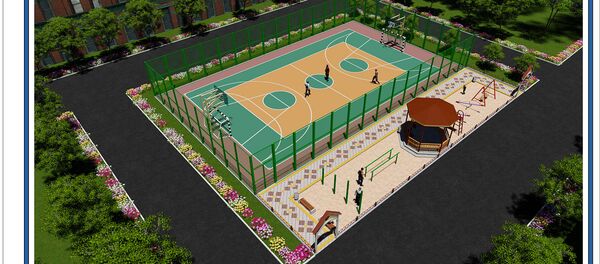 Намуди умумии майдончаи варзишӣ, ки Кумитаи меъмории Тоҷикистон пешниҳод кардааст Намуди умумии майдончаи варзишӣ, ки Кумитаи меъмории Тоҷикистон пешниҳод кардааст - Sputnik Тоҷикистон