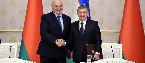 Президент Узбекистана Шавкат Мирзиёев и президент Беларуси Александр Лукашенко Президент Узбекистана Шавкат Мирзиёев и президент Беларуси Александр Лукашенко - Sputnik Таджикистан