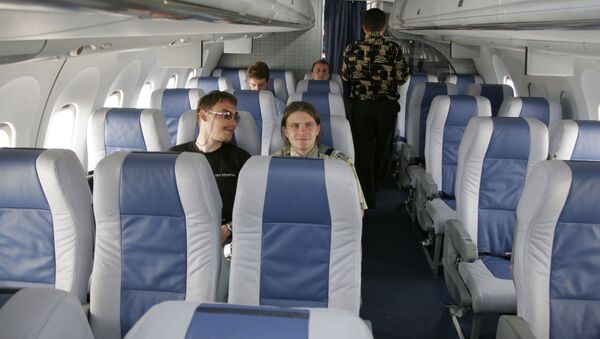 В салоне самолета Ан-148 - Sputnik Таджикистан