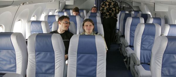 В салоне самолета Ан-148 В салоне самолета Ан-148 - Sputnik Таджикистан