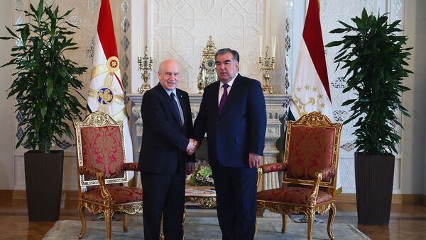 Встреча Эмомали Рахмона и председателя Исполнительного комитета – исполнительного секретаря СНГ - Sputnik Таджикистан