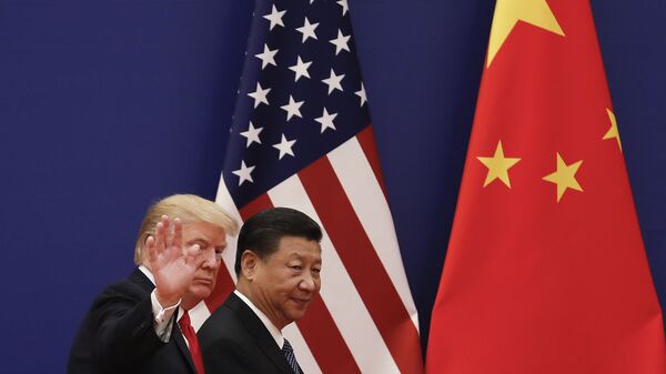 Президент Дональд Трамп с президентом Китая Си Цзиньпином, архивное фото - Sputnik Таджикистан