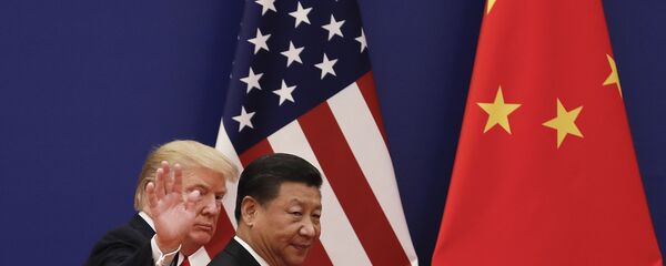 Президент Дональд Трамп с президентом Китая Си Цзиньпином, архивное фото - Sputnik Таджикистан