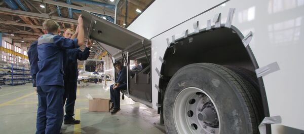 Производство автобусов на Ликинском автобусном заводе Производство автобусов на Ликинском автобусном заводе - Sputnik Таджикистан
