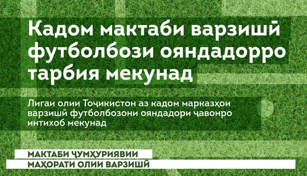 Кадом мактаби варзишӣ футболбозӣ ояндадорро тарбия мекунад  - Sputnik Тоҷикистон