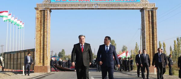 Сафари кории Эмомалӣ Раҳмон ба вилояти Суғд - Sputnik Тоҷикистон