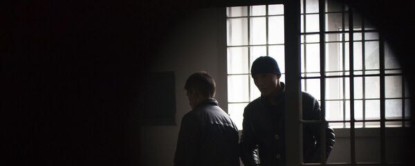 Заключенные в исправительной колонии, архивное фото - Sputnik Тоҷикистон